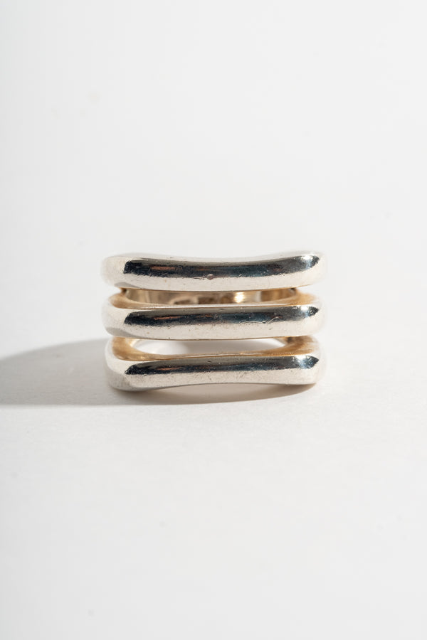 Sterling Open Triple Bar Ring