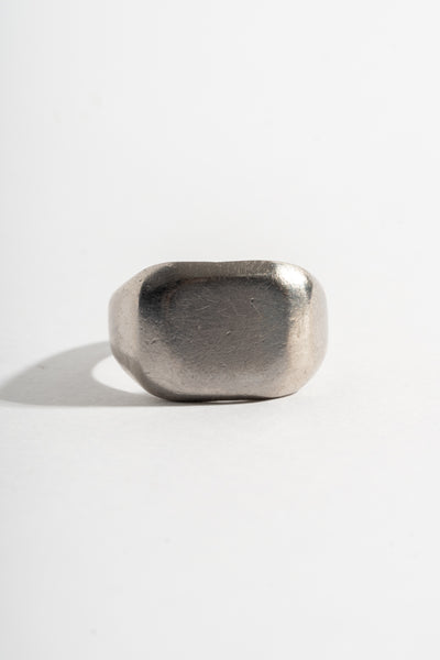 Sterling Simple Rounded Edge Signet Ring