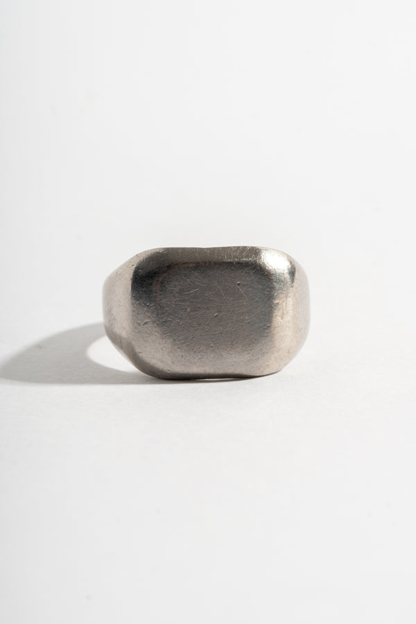 Sterling Simple Rounded Edge Signet Ring