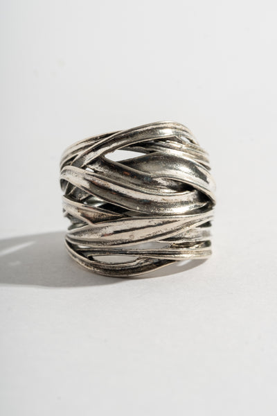 Sterling Wrapped Ribbon Ring