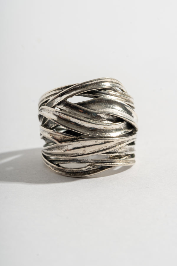 Sterling Wrapped Ribbon Ring