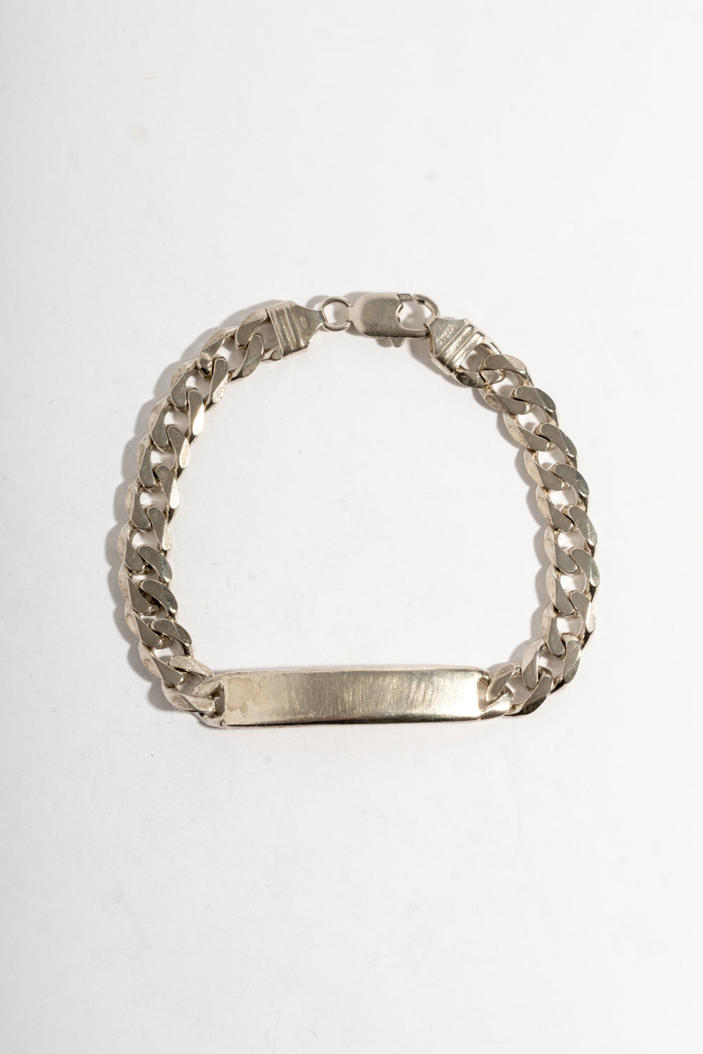 Sterling Curb Chain ID Bracelet