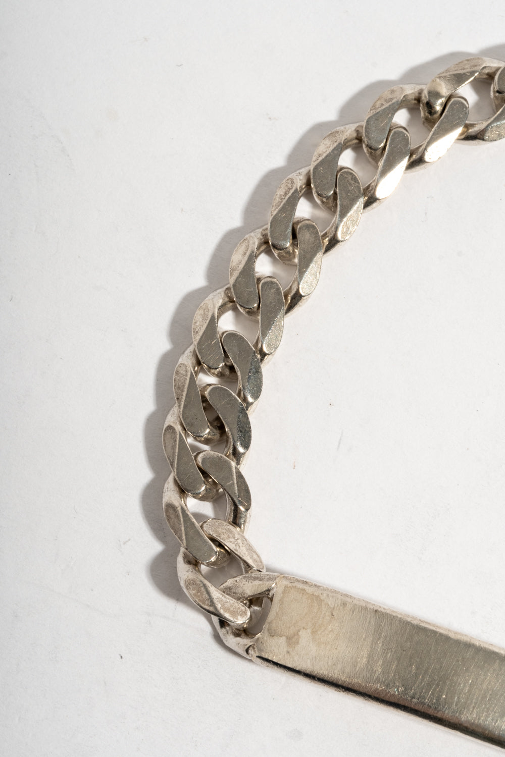 Sterling Curb Chain ID Bracelet