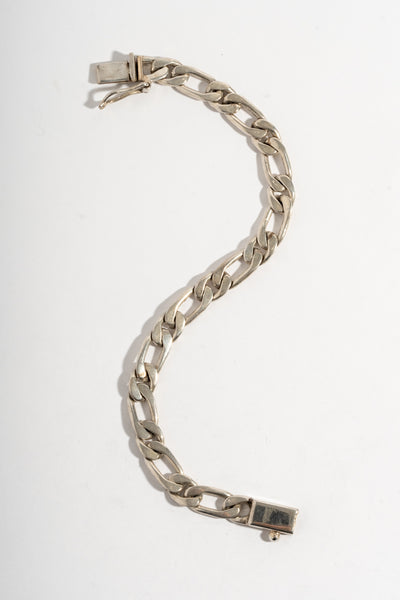 Sterling Figaro Chain Bracelet