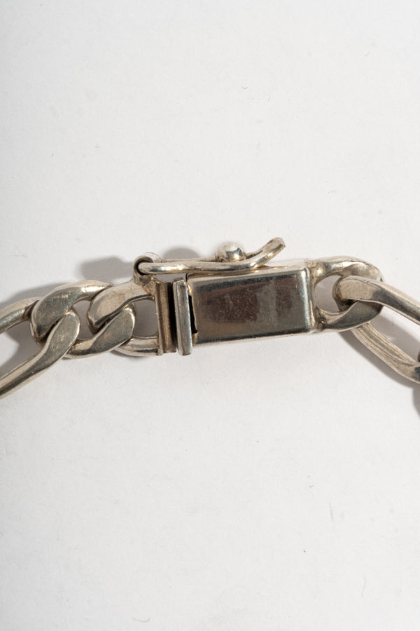 Sterling Figaro Chain Bracelet