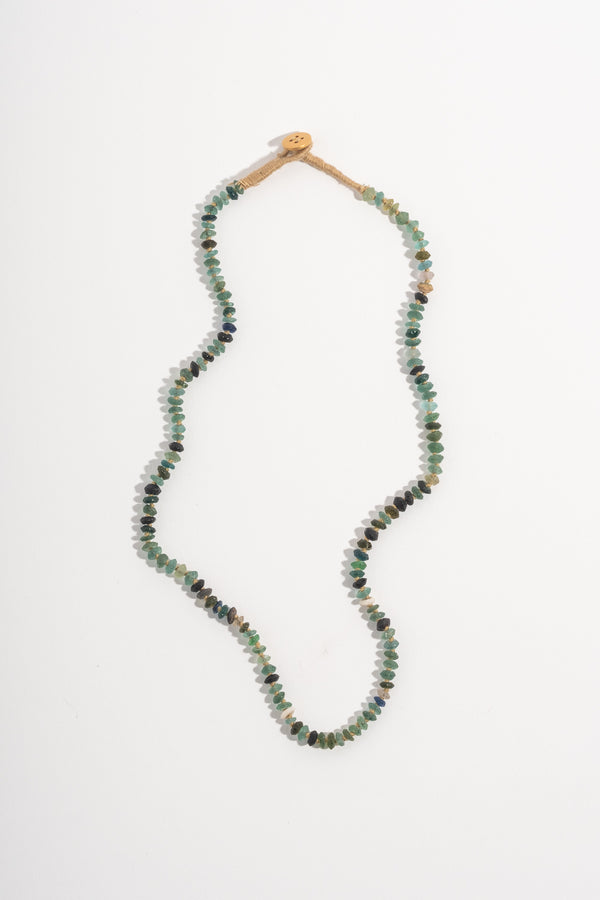 22K + Ancient Roman Glass Bead Strand
