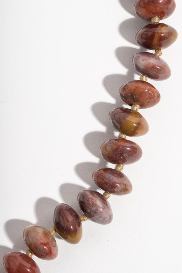 22K + Big Agate Bead Strand