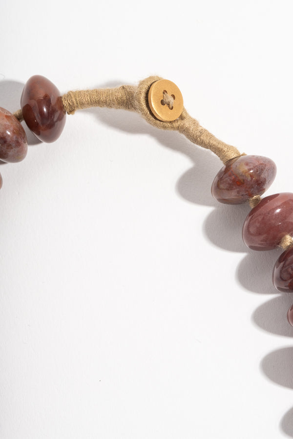 22K + Big Agate Bead Strand