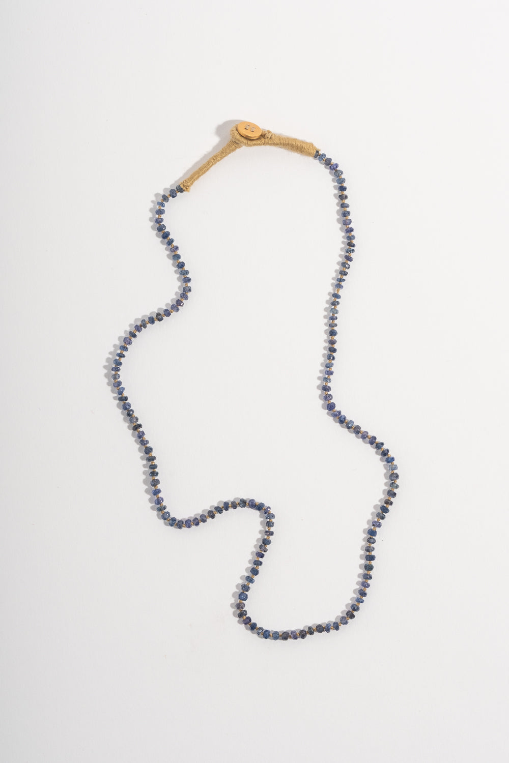 22K + Dark Blue Sapphire Strand