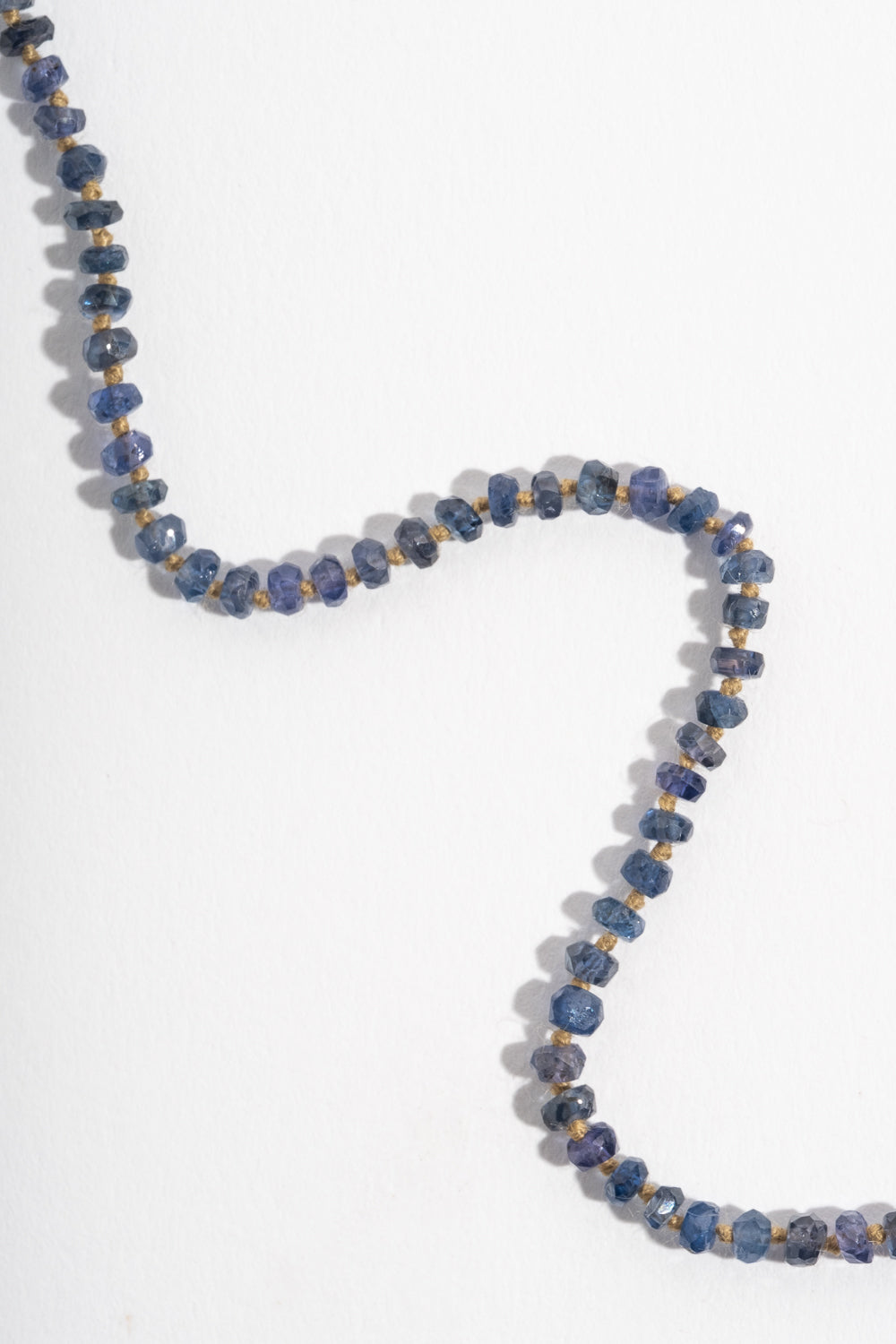 22K + Dark Blue Sapphire Strand