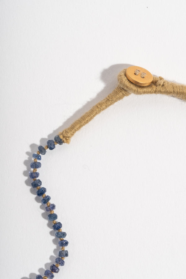 22K + Dark Blue Sapphire Strand