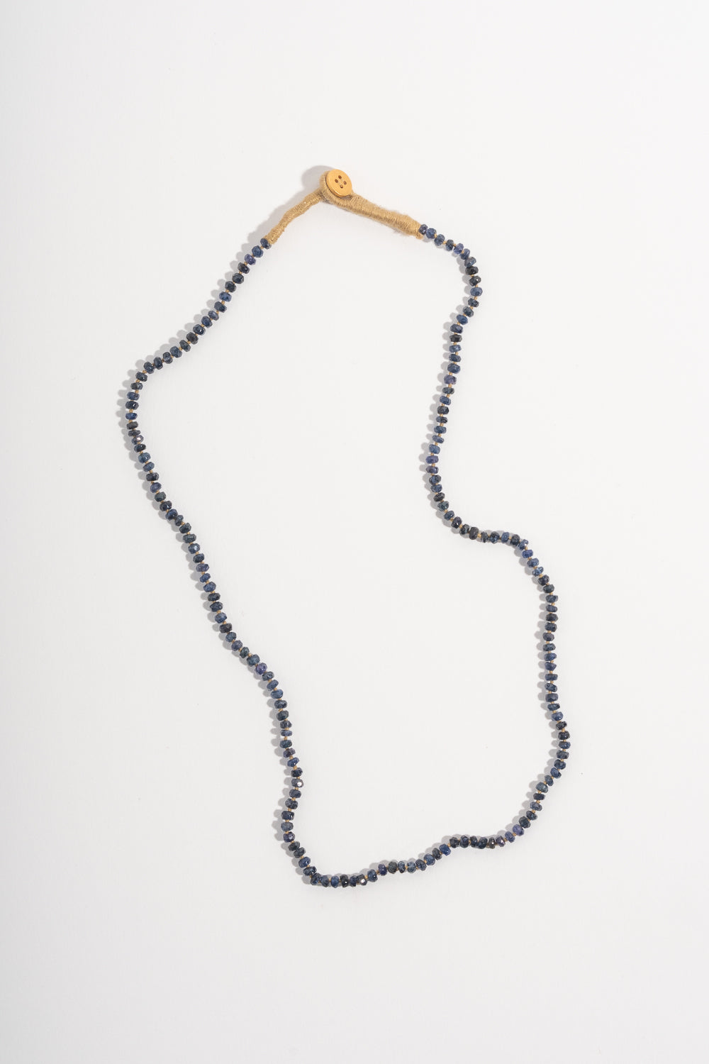 22K + Dark Blue Sapphire Strand