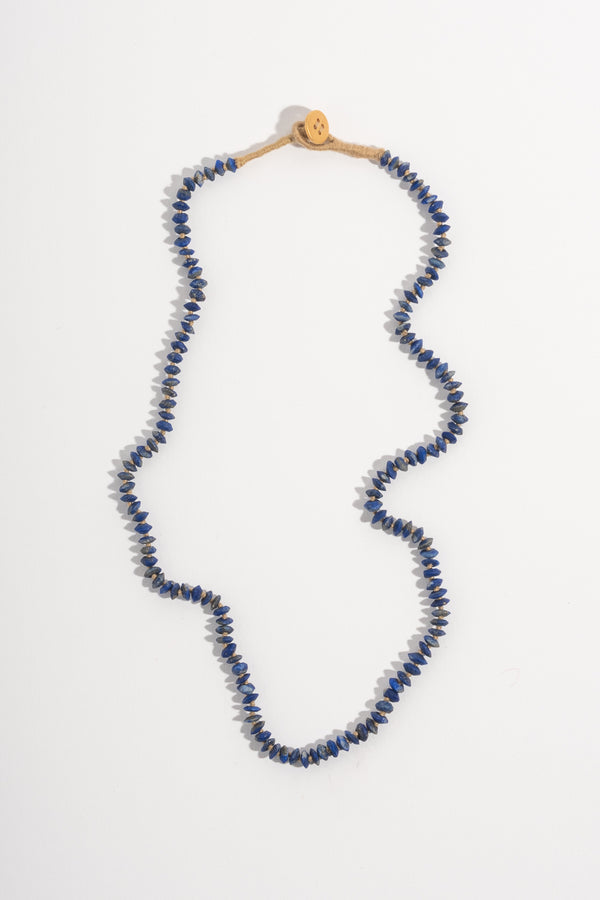 22K + Faceted Lapis Strand