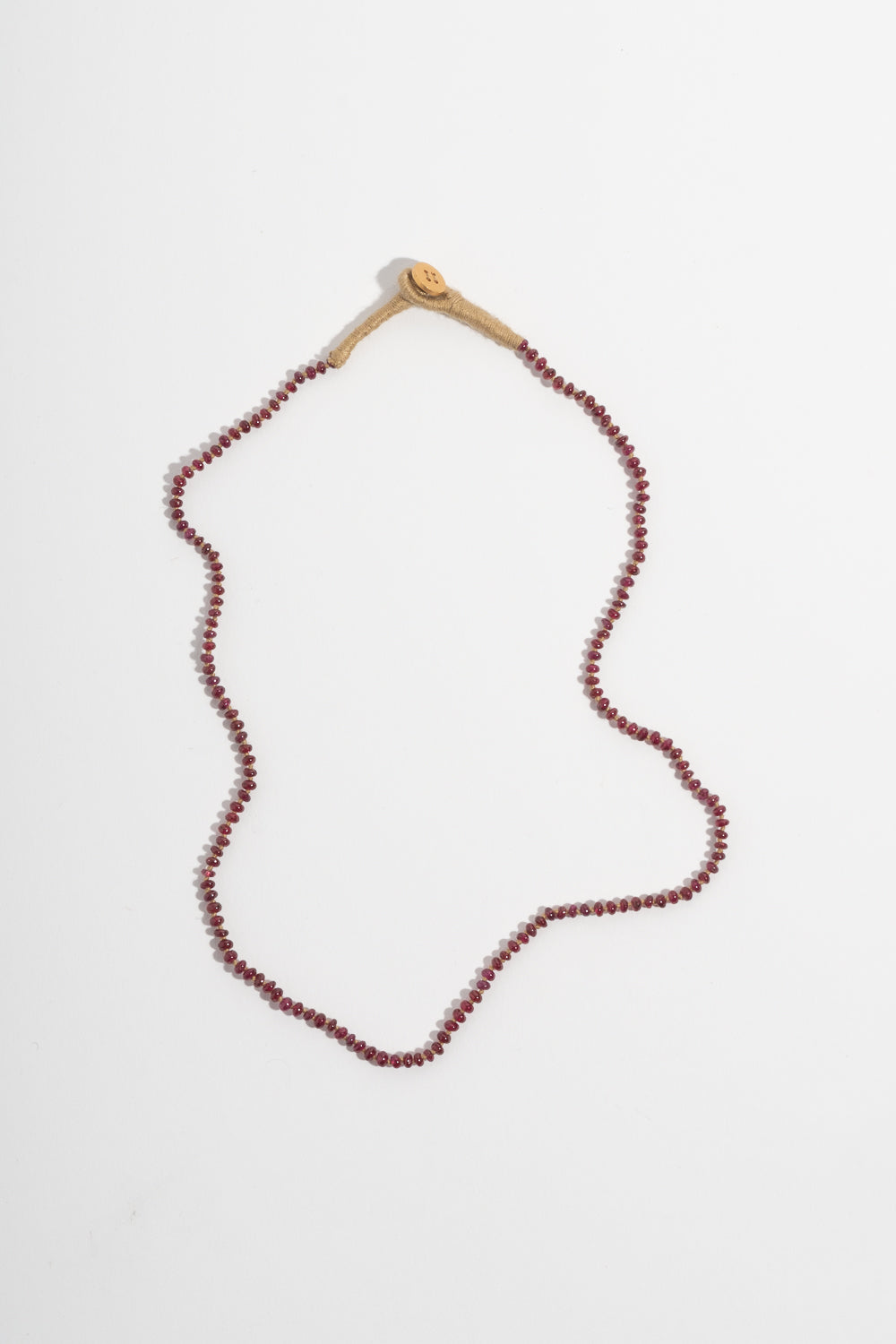 22K + Small Ruby Beads Strand