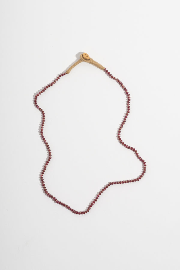 22K + Small Ruby Beads Strand