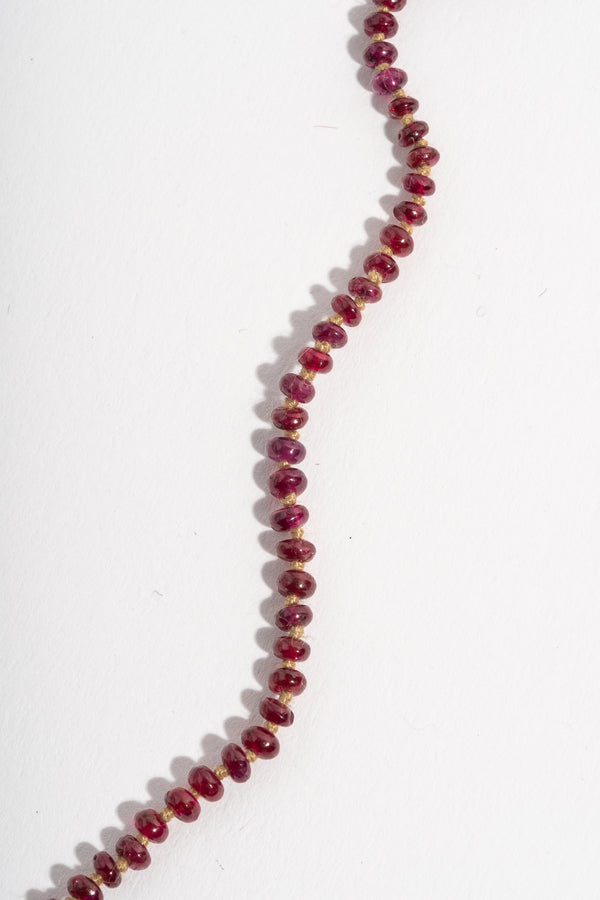 22K + Small Ruby Beads Strand