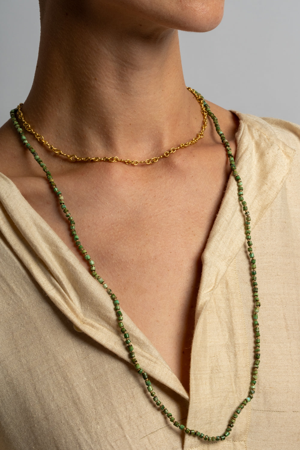 22K + Vintage Sonoran Gold Turquoise Strand