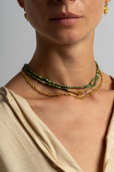 22K + Vintage Sonoran Gold Turquoise Strand
