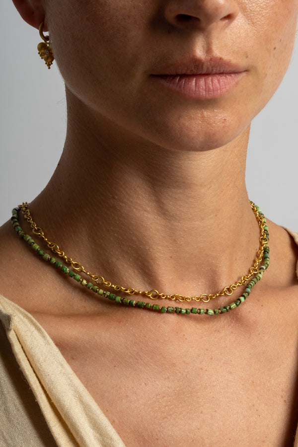 22K + Vintage Sonoran Gold Turquoise Strand