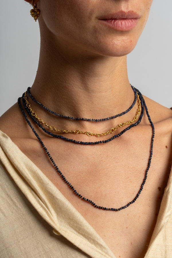 Dark Blue Sapphire Strand