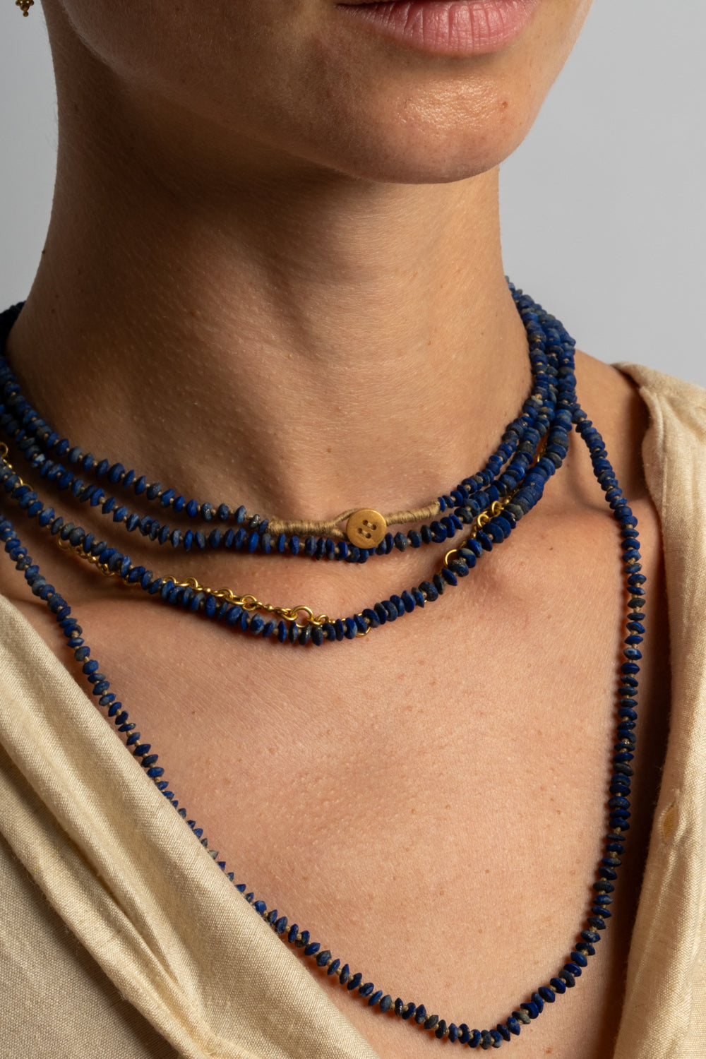 Faceted Lapis Strand