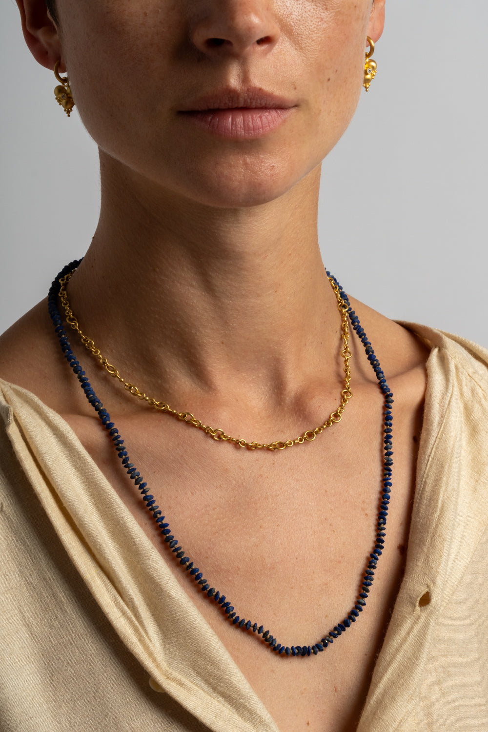 Faceted Lapis Strand