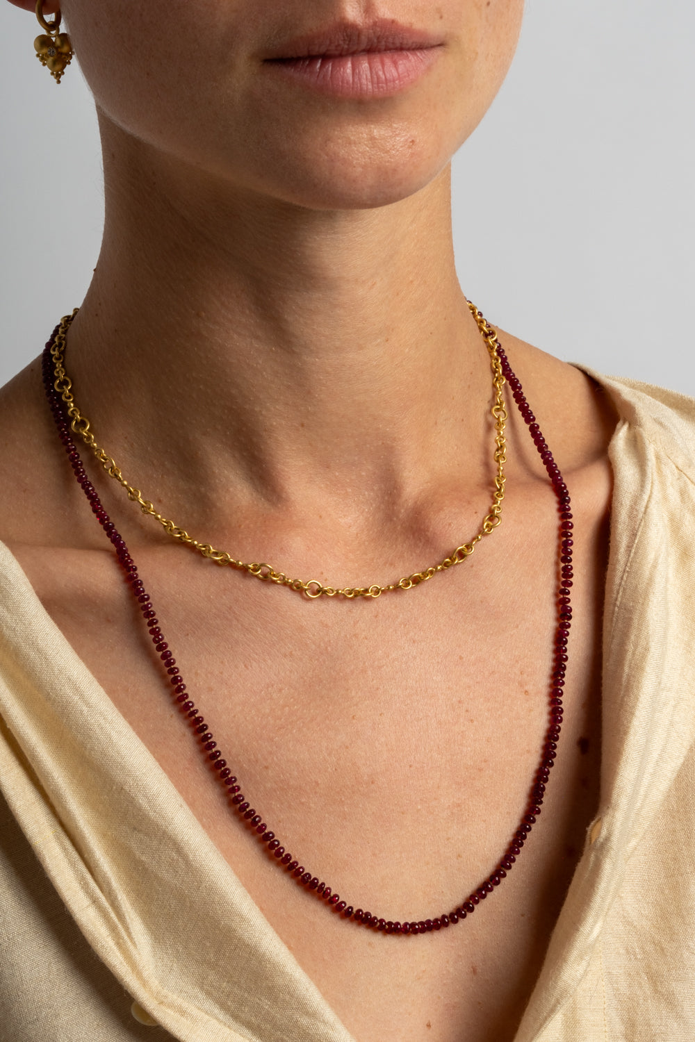 Medium Ruby Bead Strand