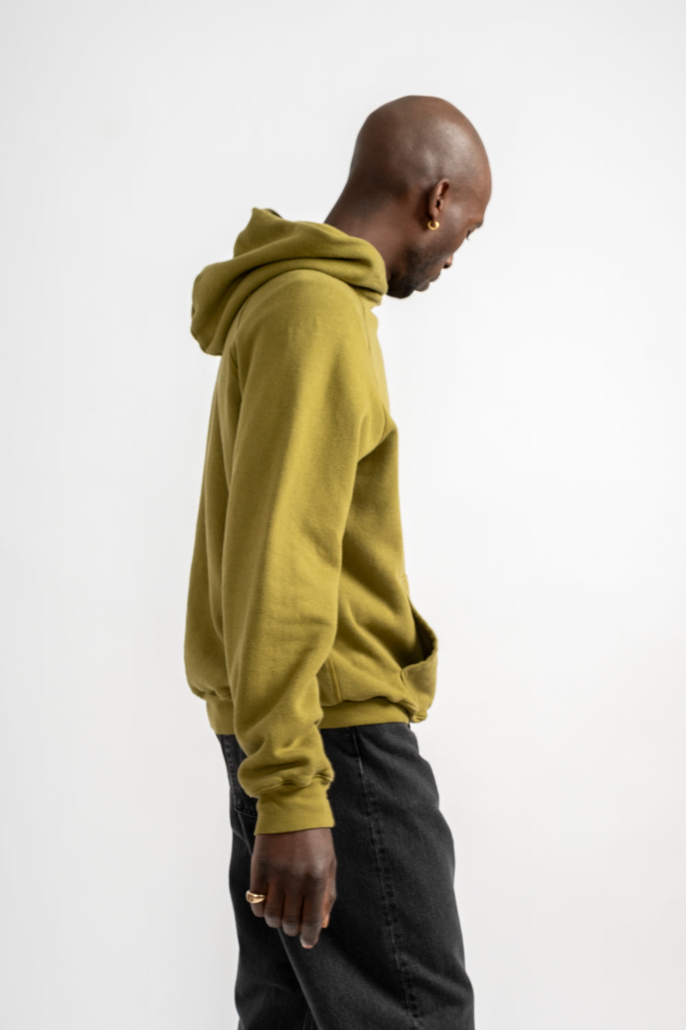 The Men's Hooded Sweatshirt in Olive