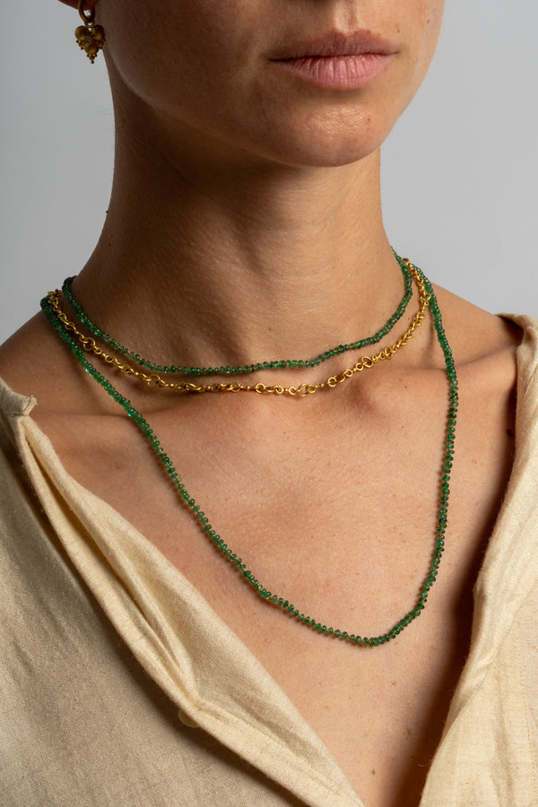 Small Emerald Bead Strand
