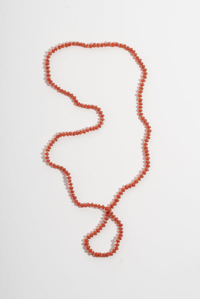 Small Oval Coral Bead Strand