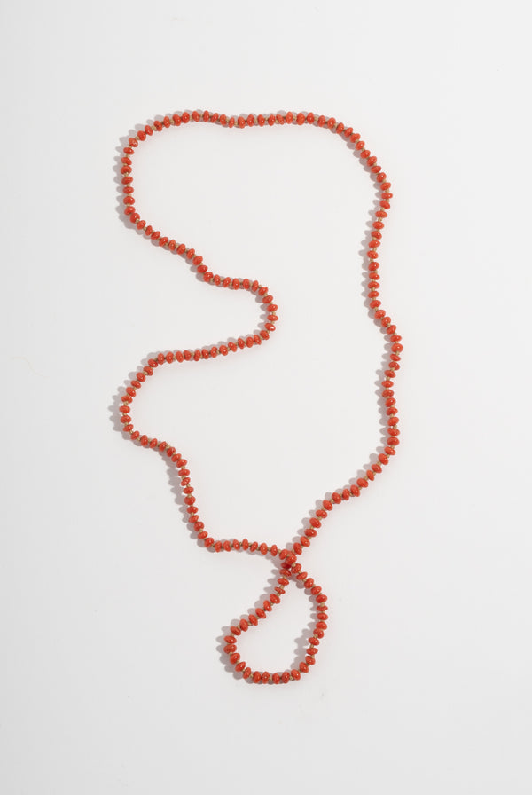 Small Oval Coral Bead Strand