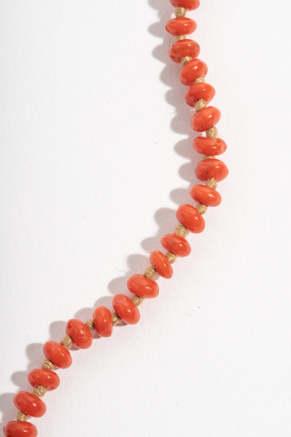 Small Oval Coral Bead Strand