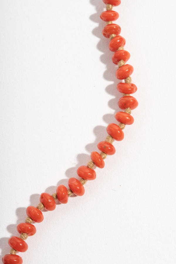 Small Oval Coral Bead Strand
