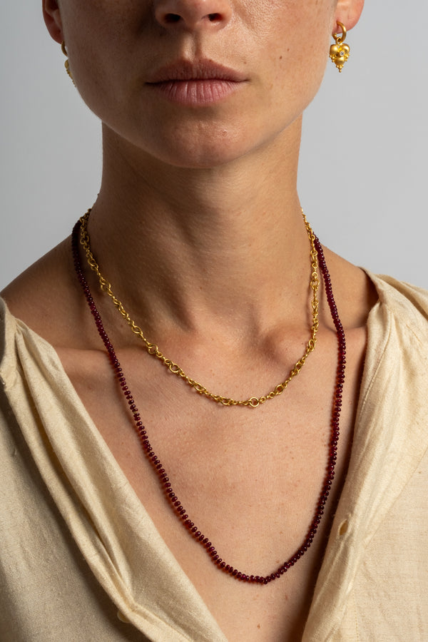 Small Ruby Bead Strand