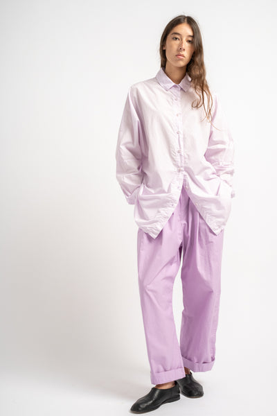 The Elastic Pant in Lilac Micro Twill