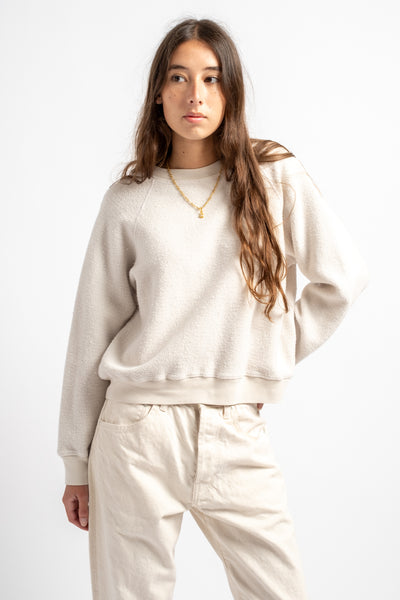 The Women's Sherpa Crewneck Sweatshirt in Off White