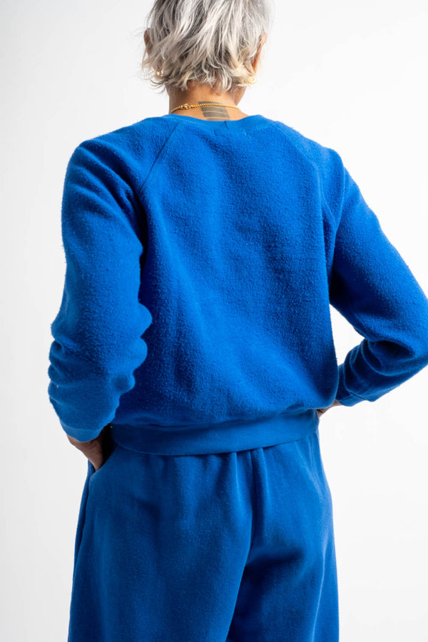 The Women's Sherpa Crewneck Sweatshirt in Yves Klein Blue