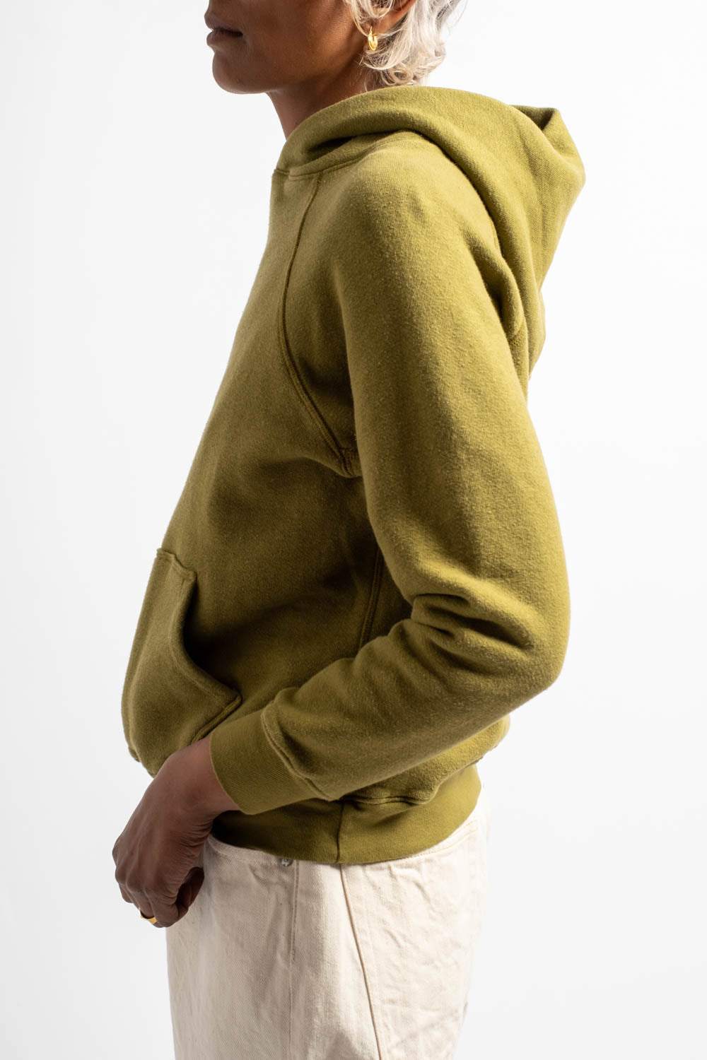 The Women's Hooded Sweatshirt in Olive