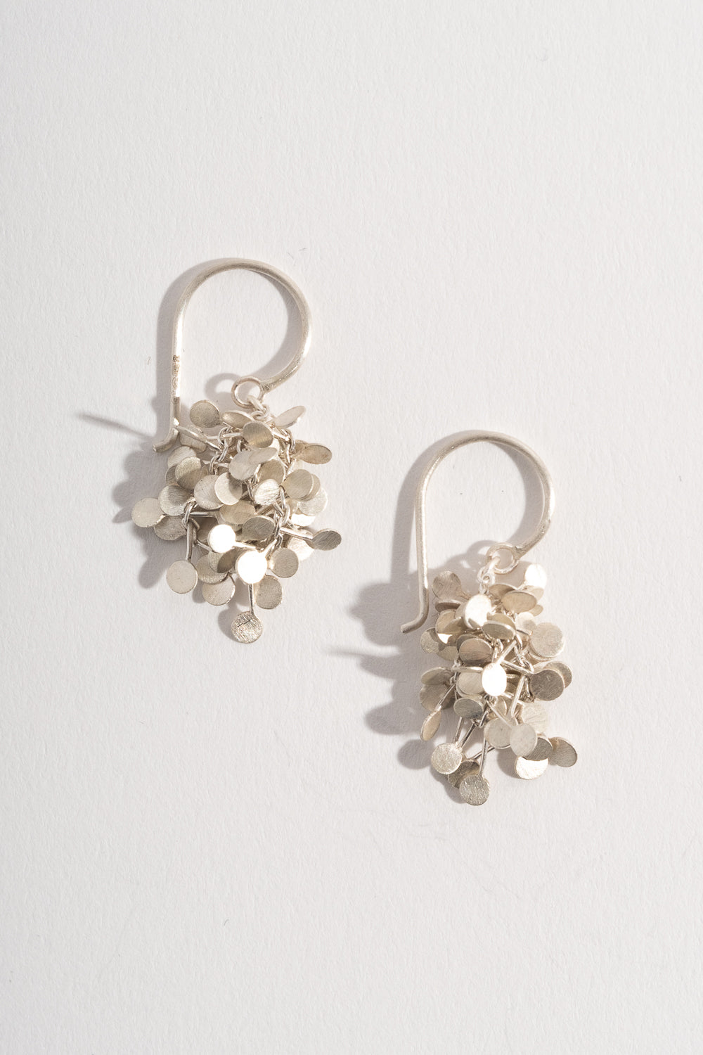 Silver Dots Cluster Earrings