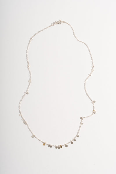 Silver + Gold Simple Random Dots Necklace