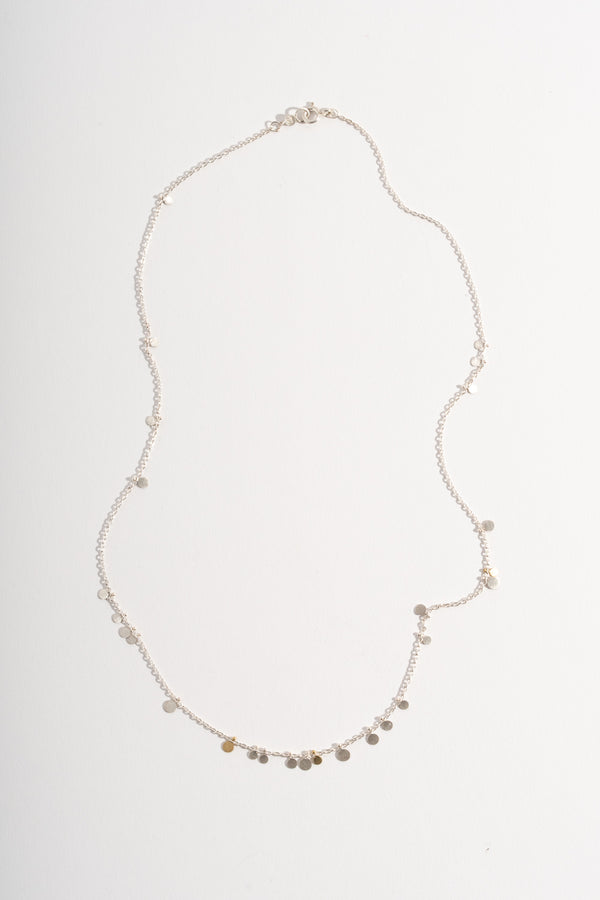 Silver + Gold Simple Random Dots Necklace