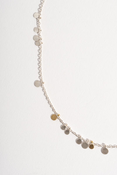 Silver + Gold Simple Random Dots Necklace