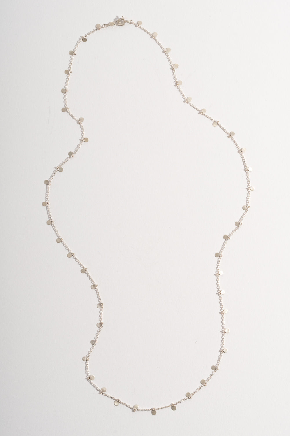 Silver Long Dot Necklace