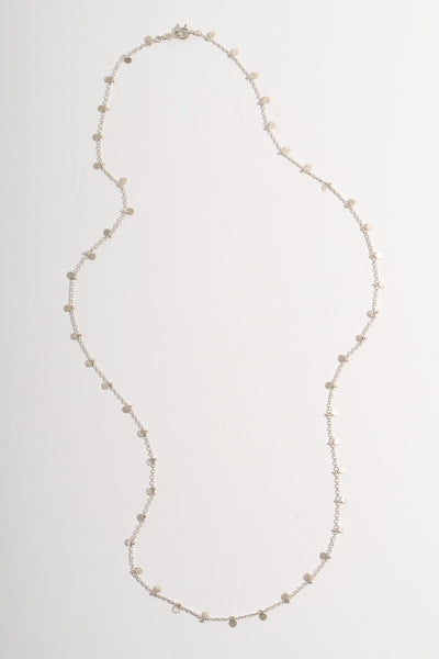 Silver Long Dot Necklace