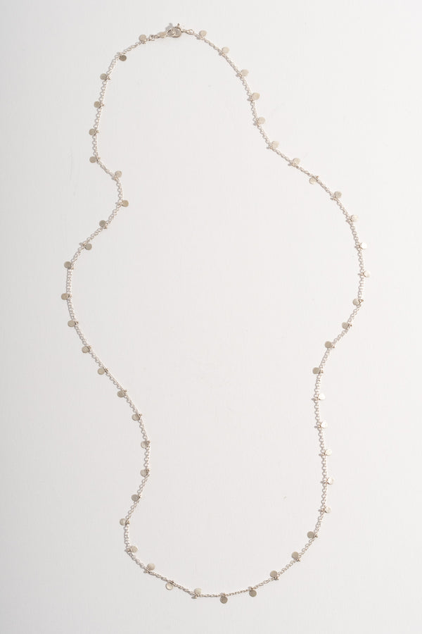 Silver Long Dot Necklace