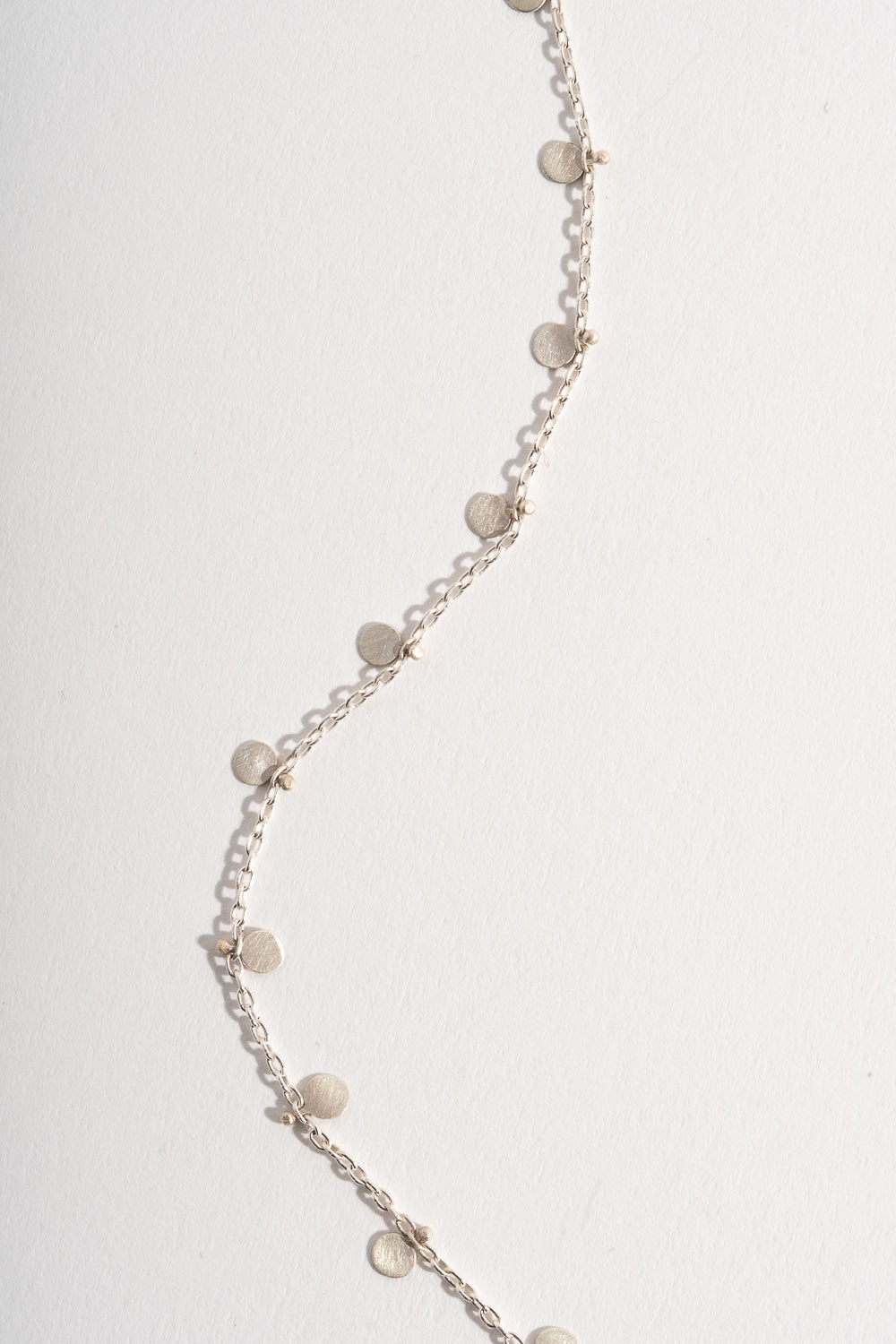 Silver Long Dot Necklace