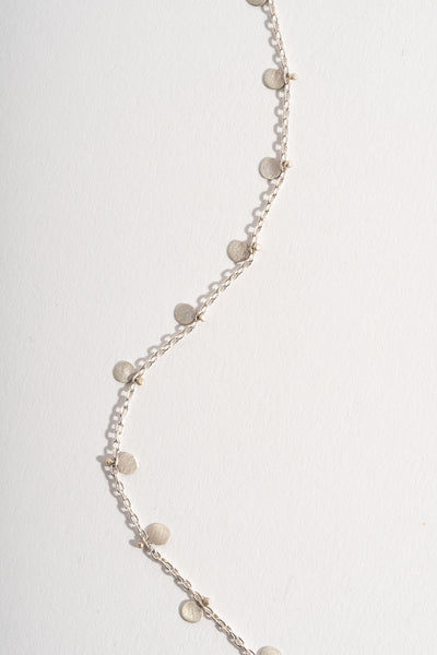 Silver Long Dot Necklace