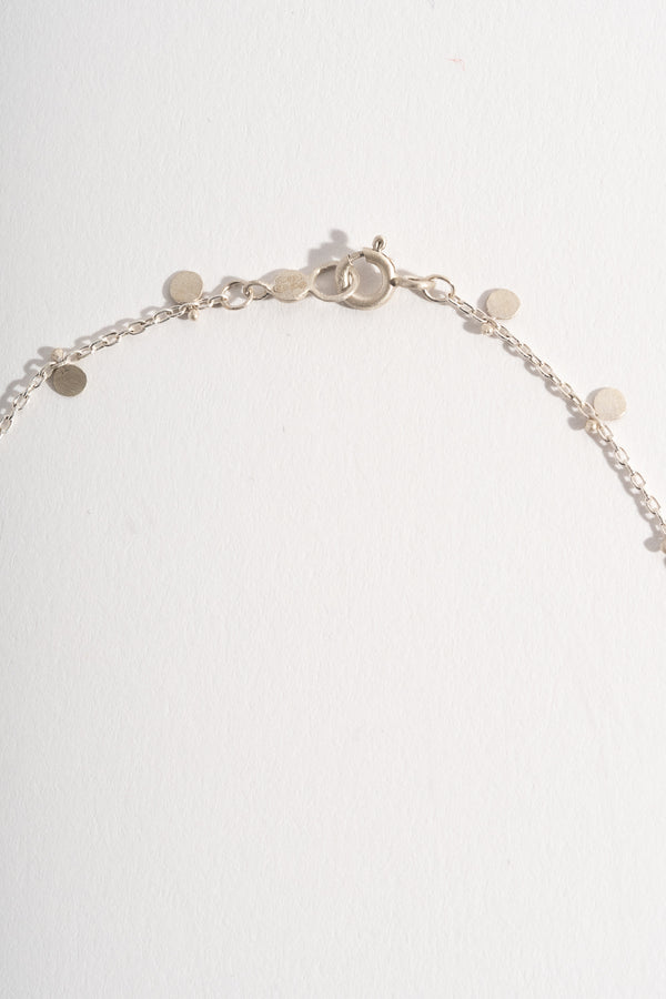Silver Long Dot Necklace