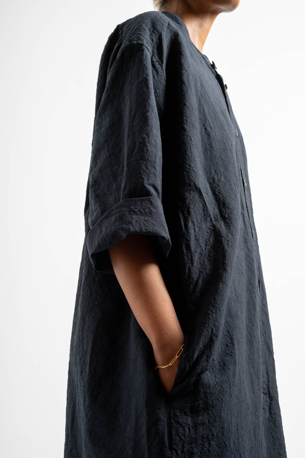 Shaman Shirtdress in Midnight
