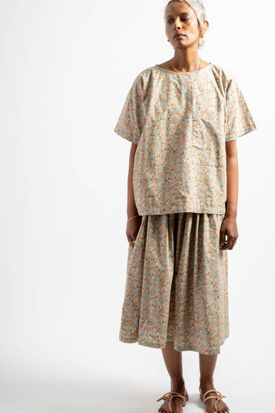 Friedrich Tee in Dusty Blue Floral